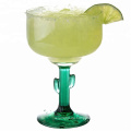 farbige Kaktus Margarita -Brille Cocktail -Getränkeware